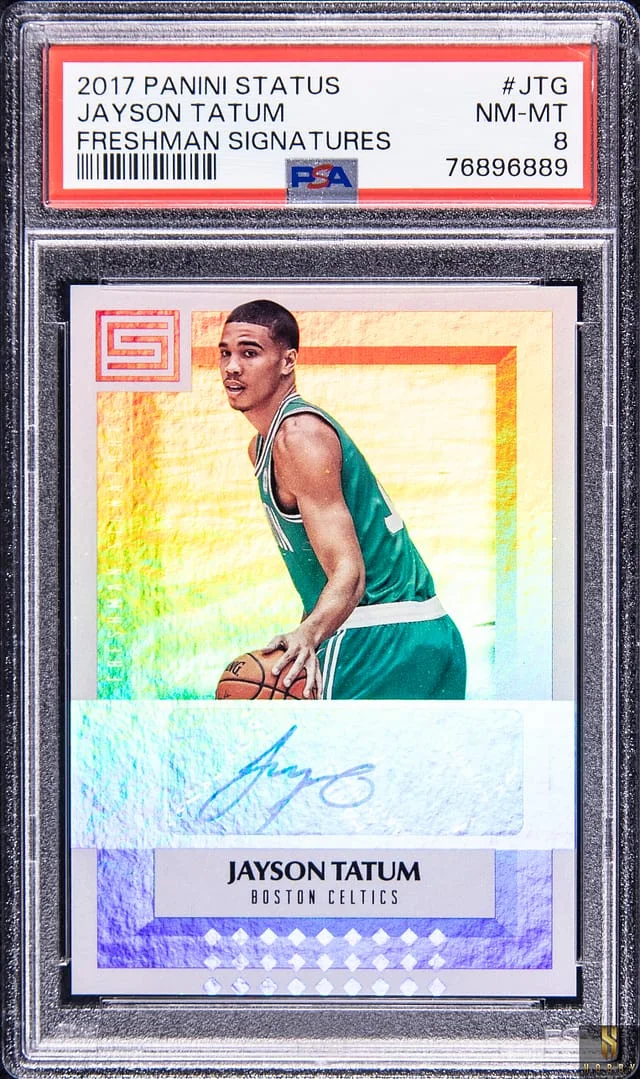 2017-18 Panini Jayson Tatum Status Freshman Signature #FS-JTG card image
