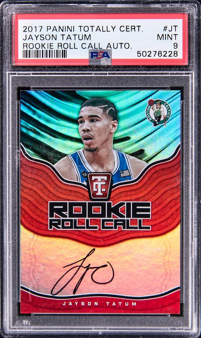 2017-18 Panini Jayson Tatum Totally Certified Roll Call Autograph #RRC-JT card image