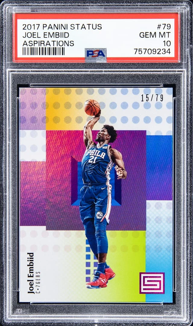 2017-18 Panini Joel Embiid Status Aspirations #79 card image