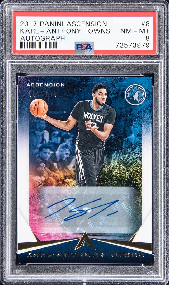 2017-18 Panini Karl-Anthony Towns Ascension Autograph #8 card image