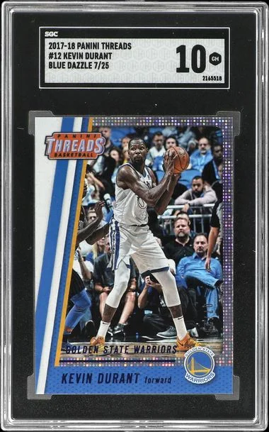 2017-18 Panini Kevin Durant Threads Blue Dazzle #12 card image