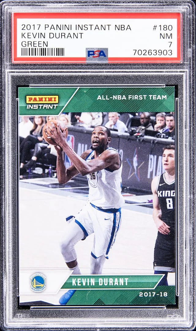2017-18 Panini Kevin Durant Instant NBA Green #180 card image