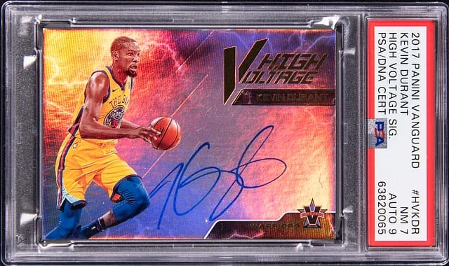 2017-18 Panini Kevin Durant Vanguard High Voltage Signatures #HVKDR card image