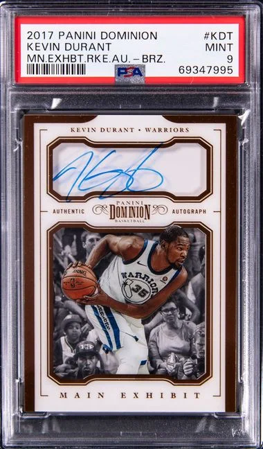 2017-18 Panini Kevin Durant Dominion Main Exhibit Autographs Bronze #ME-KDT card image