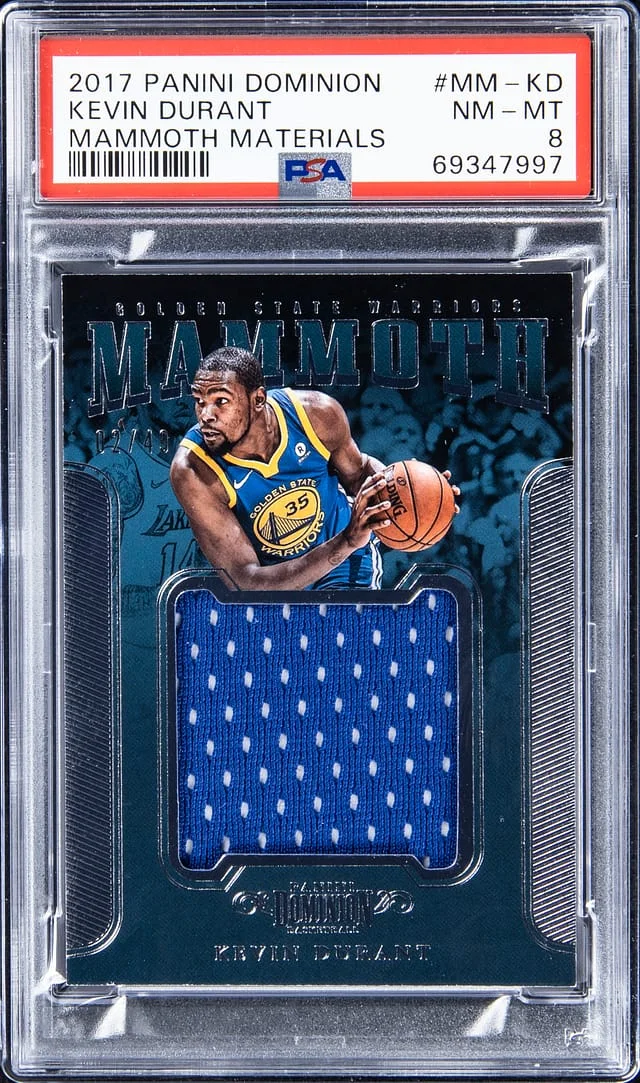 2017-18 Panini Kevin Durant Dominion Mammoth Materials #MM-KD card image