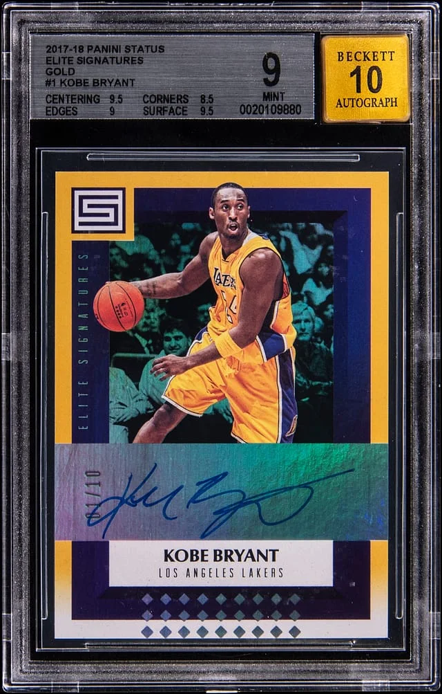 2017-18 Panini Kobe Bryant Status Elite Signatures Gold #1 card image