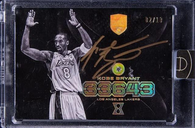 2017-18 Panini Kobe Bryant Kobe Eminence 33643 Diamond Autographs #45 card image