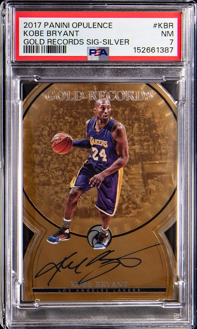 2017-18 Panini Kobe Bryant Opulence Gold Records Signatures Silver #GR-KBR card image