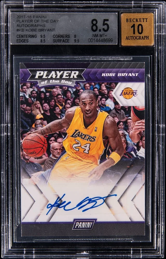 2017-18 Panini Kobe Bryant Player of the Day Autographs #KB card image