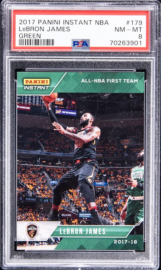 2017-18 Panini LeBron James Instant NBA Green #179 card image
