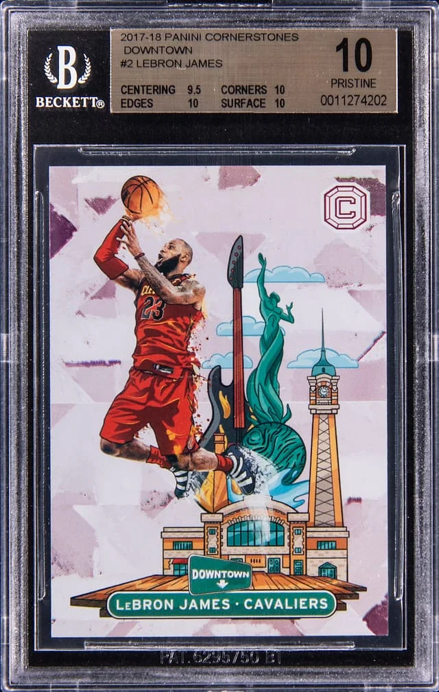 2017-18 Panini LeBron James Cornerstones Downtown #DT2 card image