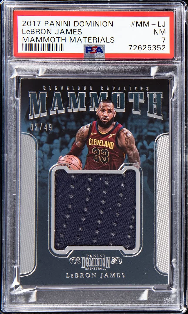 2017-18 Panini LeBron James Dominion Mammoth Materials #MM-LJ card image