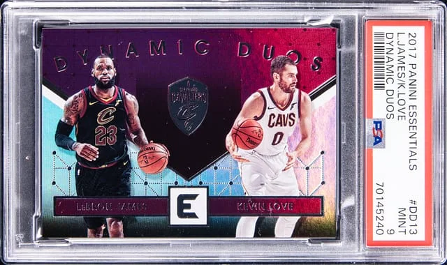2017-18 Panini LeBron James/Kevin Love Essentials Dynamic Duos #DD13 card image