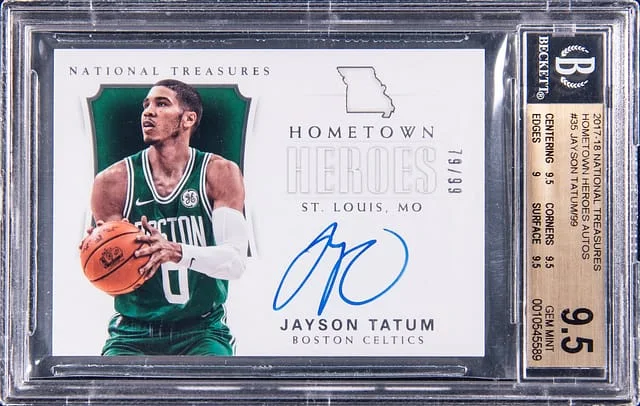 2017-18 Panini National Treasures Jayson Tatum Hometown Heroes Autograph #HH-JTY card image