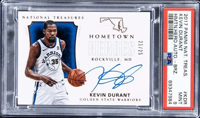 2017-18 Panini National Treasures Kevin Durant Hometown Heroes Autograph Bronze #KDR card image