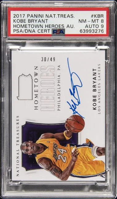 2017-18 Panini National Treasures Kobe Bryant Hometown Heroes Autographs Platinum #HH-KBR card image