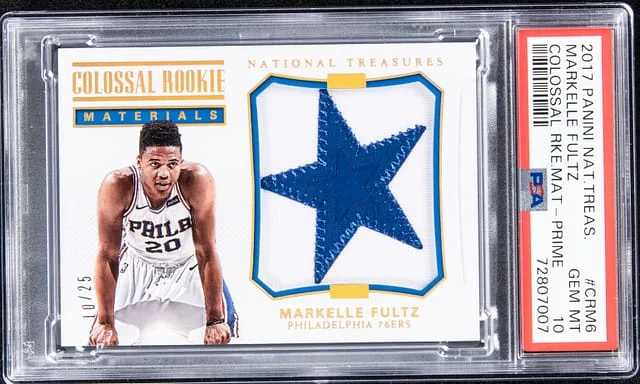 2017-18 Panini National Treasures Markelle Fultz Colossal Materials Prime #CRM-6 card image