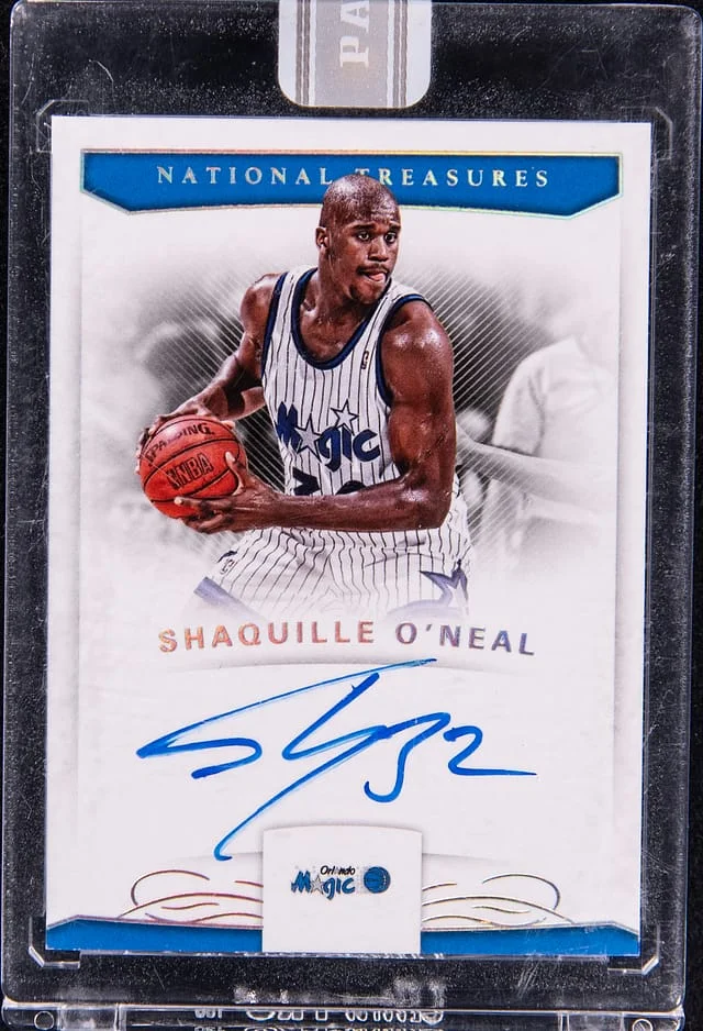 2017-18 Panini National Treasures Shaquille O'Neal White Box #S-SON card image
