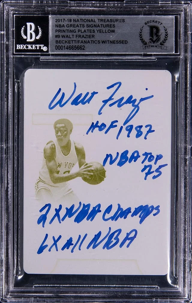 2017-18 Panini National Treasures Walt Frazier #GS-WFZ card image