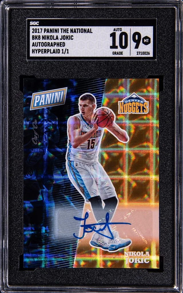 2017-18 Panini Nikola Jokic The National Autograph Hyperplaid #BK8 card image