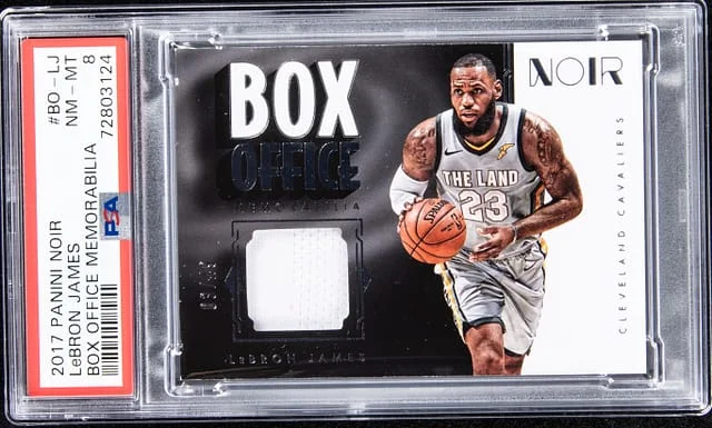 2017-18 Panini Noir LeBron James Box Office Memorabilia #BO-LJ card image