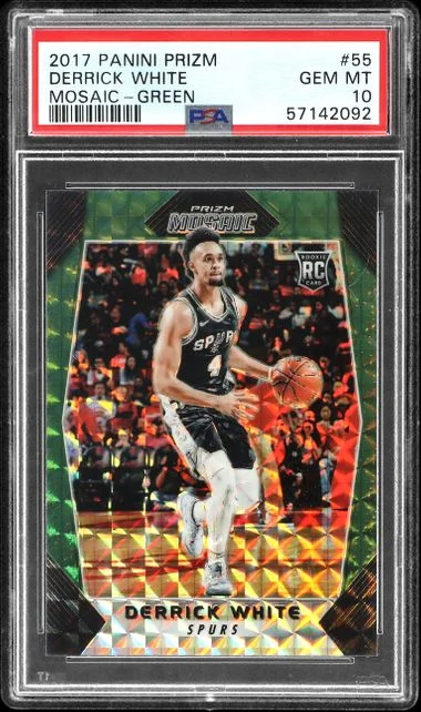 2017-18 Panini Prizm Derrick Mosaic Green #55 card image