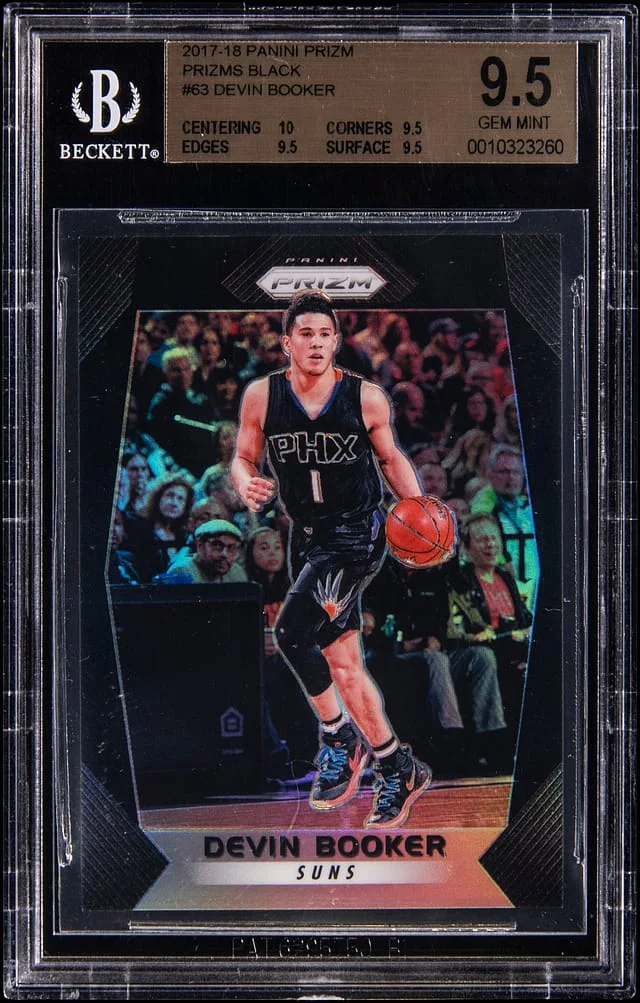 2017-18 Panini Prizm Devin Booker Black Prizm #63 card image