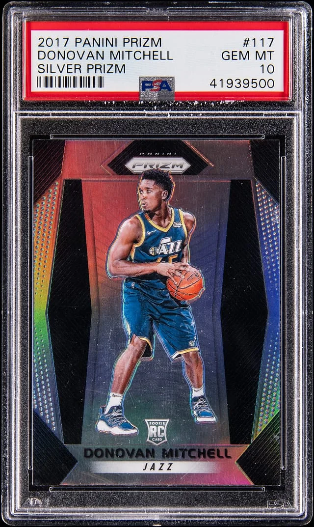 2017-18 Panini Prizm Donovan Mitchell Silver Prizm #117 card image
