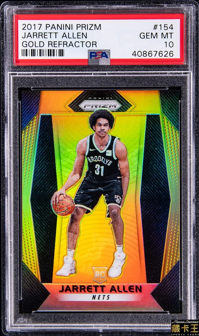 2017-18 Panini Prizm Jarrett Allen Gold Refractor #154 card image