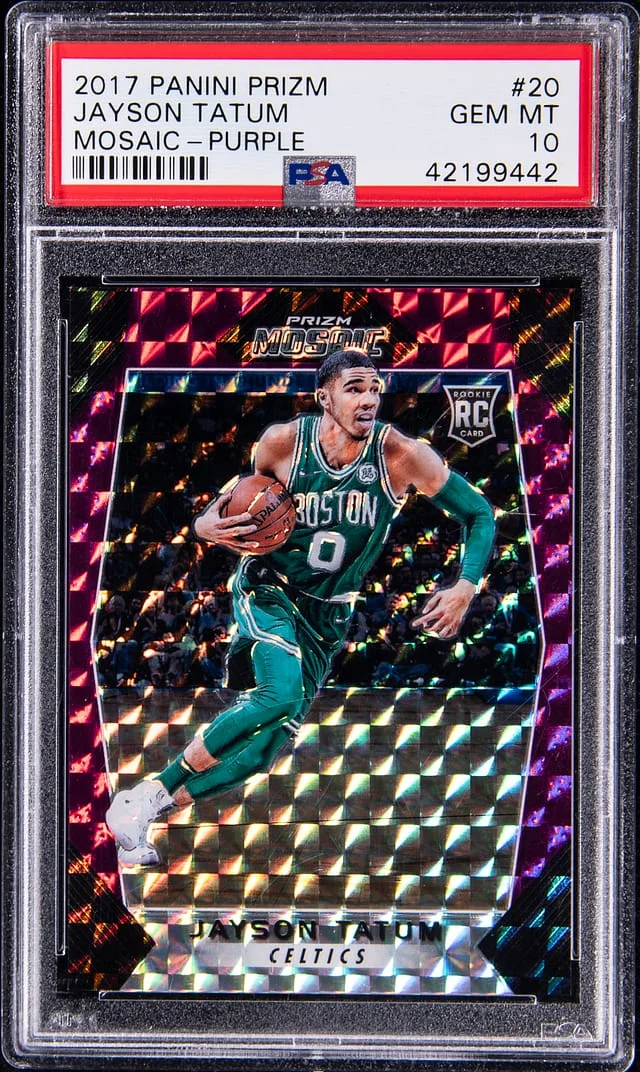 2017-18 Panini Prizm Jayson Tatum Mosaic Green #20 card image