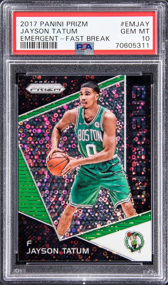 2017-18 Panini Prizm Jayson Tatum Emergent - Fast Break #EMJAY card image