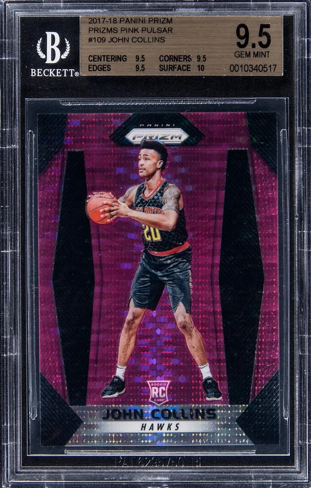 2017-18 Panini Prizm John Collins Blue Ice #109 card image