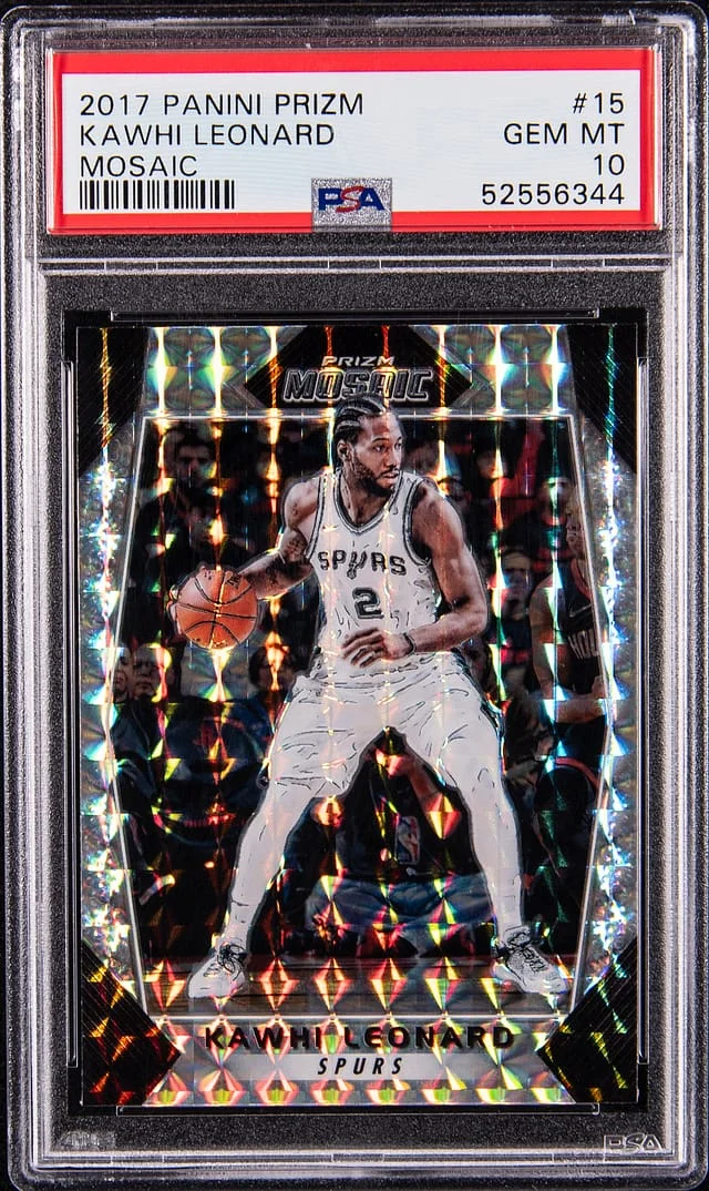 2017-18 Panini Prizm Kawhi Leonard Mosaic #15 card image