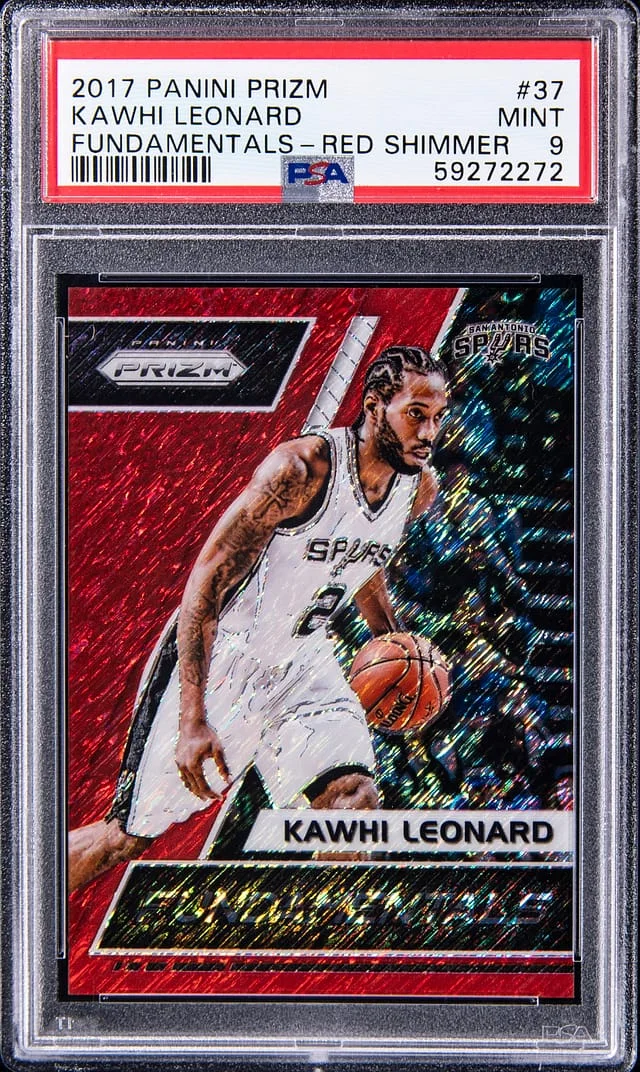 2017-18 Panini Prizm Kawhi Leonard Fundamentals Red Shimmer #37 card image