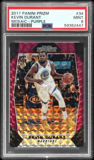 2017-18 Panini Prizm Kevin Durant Mosaic Purple #34 card image