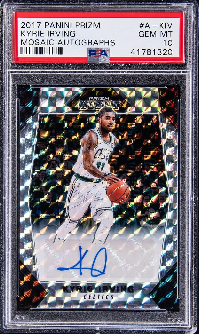 2017-18 Panini Prizm Kyrie Irving Mosaic Autographs #A-KIV card image