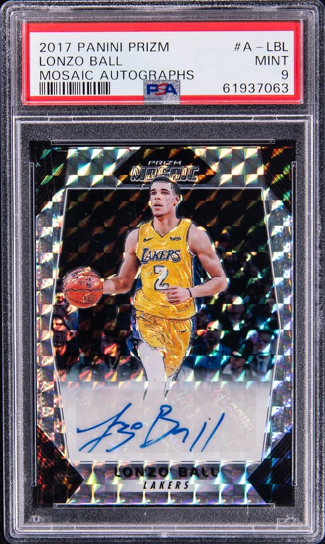 2017-18 Panini Prizm Lonzo Ball Mosaic Autographs #A-LBL card image