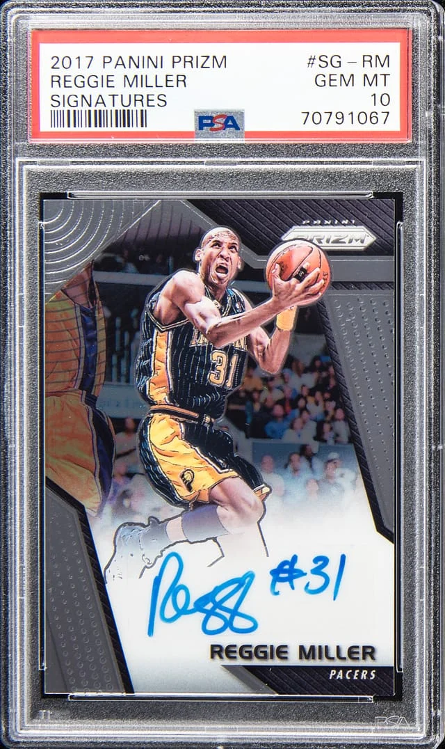 2017-18 Panini Prizm Reggie Miller Sigantures #SG-RM card image