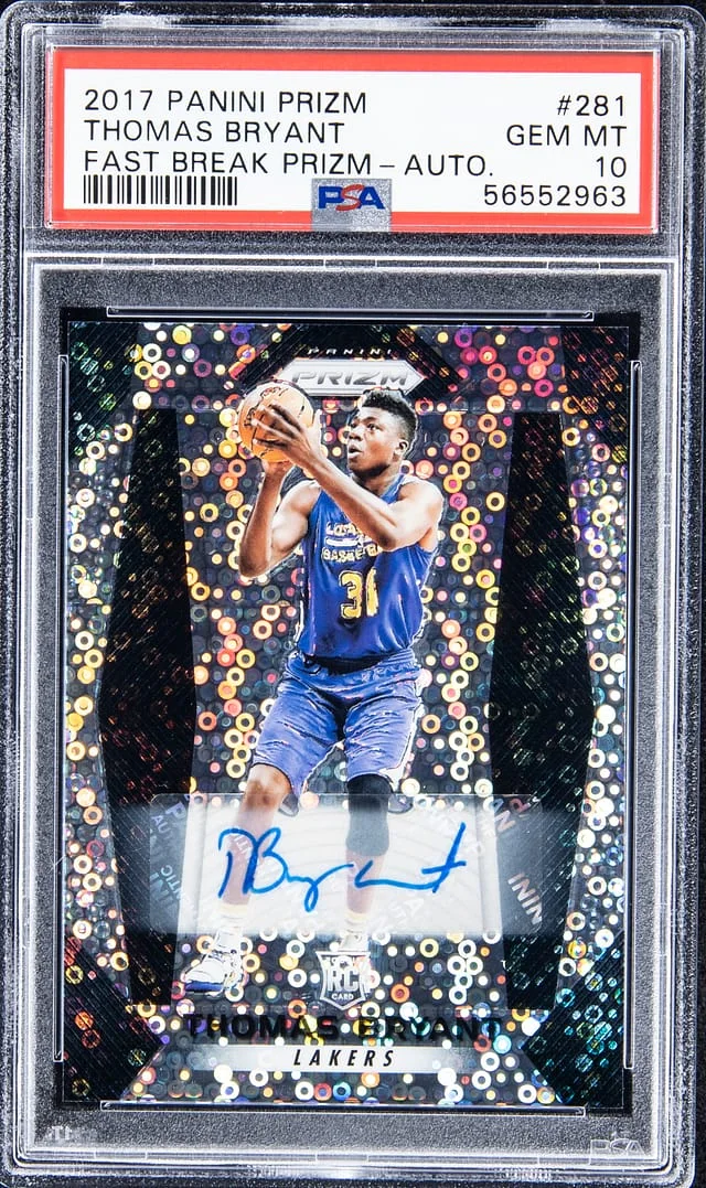 2017-18 Panini Prizm Thomas Bryant Fast Break Autograph #281 card image