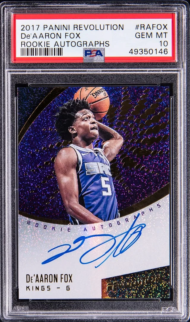 2017-18 Panini Revolution De'Aaron Fox Autograph #RA-FOX card image