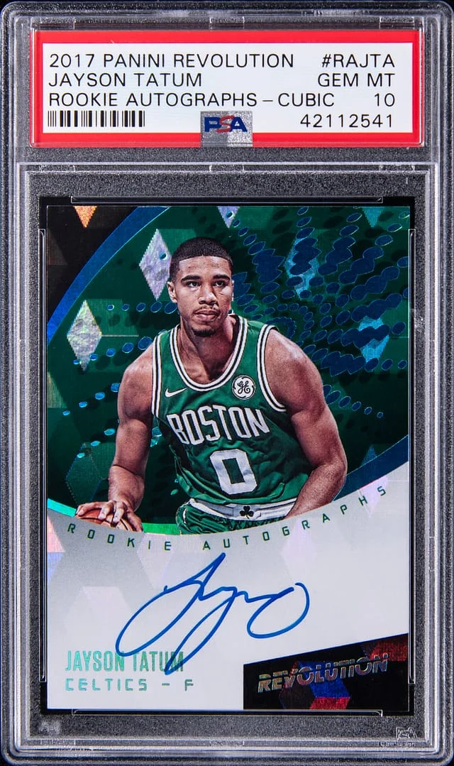 2017-18 Panini Revolution Jayson Tatum Autographs Cubic #RA-JTA card image