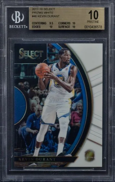 2017-18 Panini Select Kevin Durant White Prizm #46 card image