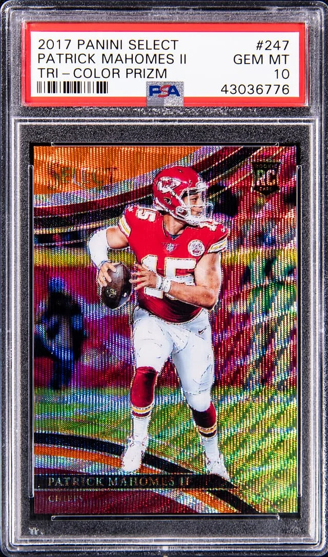 2017-18 Panini Select Patrick Mahomes II Tri-Color Prizm #247 card image