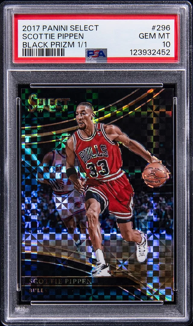 2017-18 Panini Select Scottie Pippen Black Prizm #296 card image