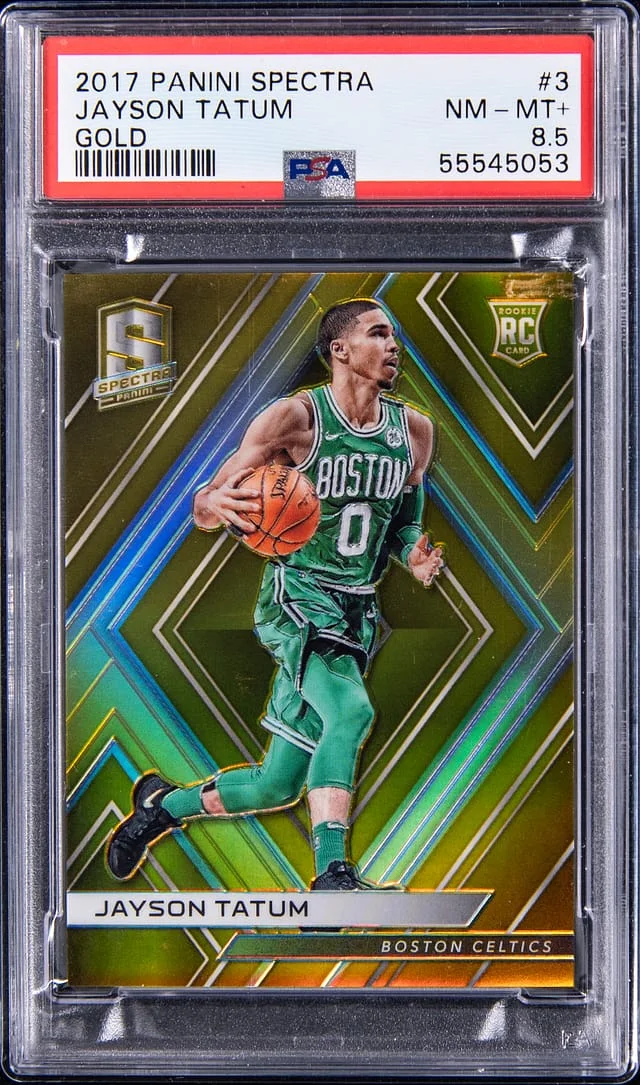 2017-18 Panini Spectra Jayson Tatum Gold #3 card image