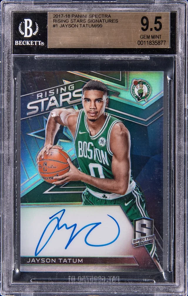 2017-18 Panini Spectra Jayson Tatum Rising Stars Autograph #RS-JTT card image