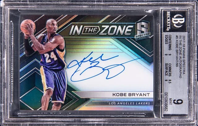2017-18 Panini Spectra Kobe Bryant In The Zone Autographs #IZ-KBR card image