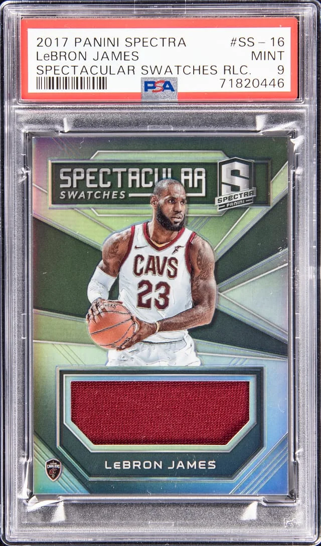 2017-18 Panini Spectra LeBron James Spectacular Swatches Relic #SS-16 card image