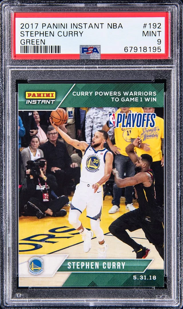 2017-18 Panini Stephen Curry Instant NBA Green #192 card image