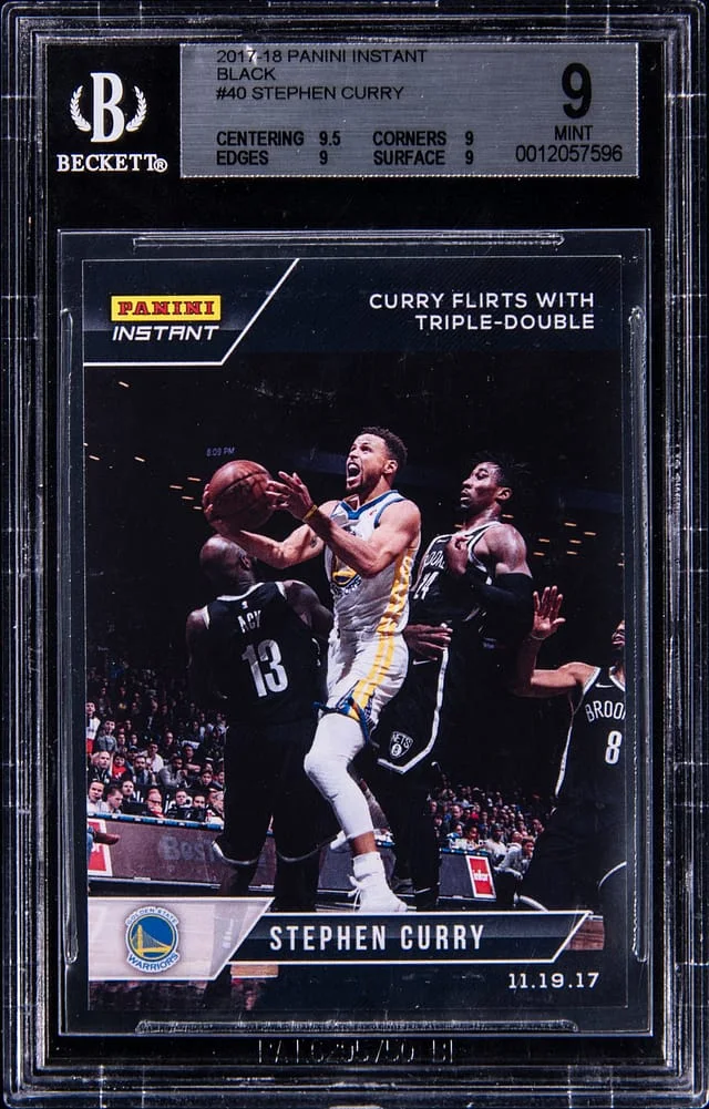 2017-18 Panini Stephen Curry Instant Black #40 card image